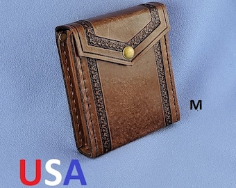 Playing Card Case - Personalized - Made To Order - Hand Tooled Leather