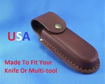Personalized Leather Multi-Tool Case: Custom Knife Sheath, Made To Order