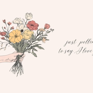 Apenas pólen para dizer que te amo - Cartão digital - Pensando em você, envie um sorriso, só porque, diga eu te amo, dia dos namorados, aniversário