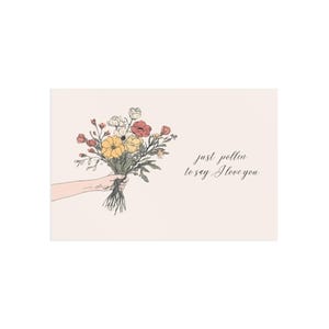 Floral Fine Art ansichtkaarten - Just Pollen to Say I Love You, wenskaarten, wenskaarten, liefdesbriefje, stuur een glimlach, gewoon omdat, aan je denken