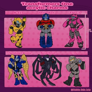 Transformers One 1.0 acrylic keychains (No restocks once sold out)