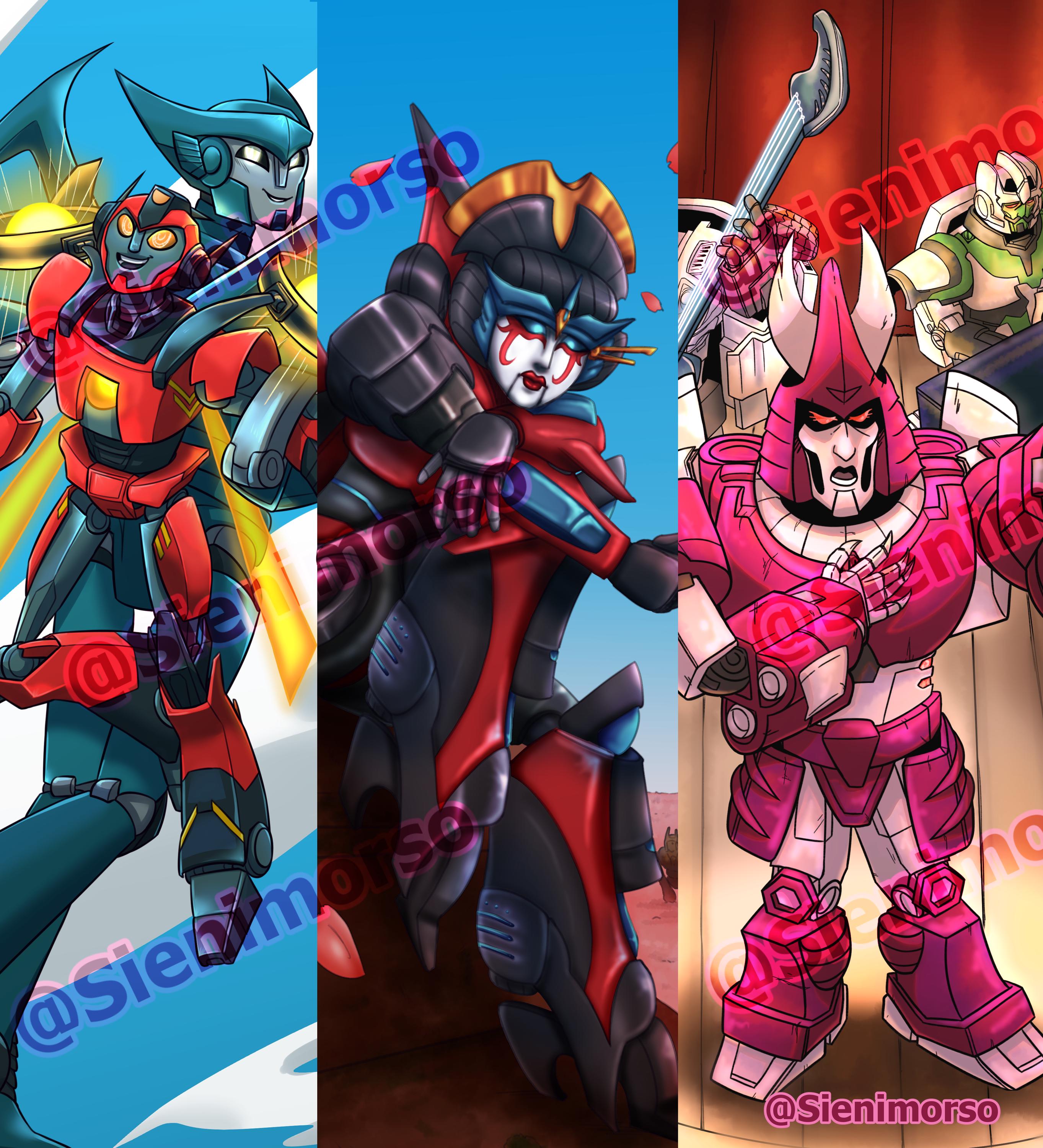 Transformers Prints: Windblade, Cyclonus and Twitch & Nightshade
