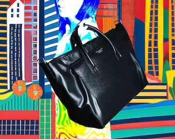 Borsa design elegante borsa unica moda vegana manufatto Italiano borsa grande bella e capiente borsa università viaggio lavoro, regalo Wuoli