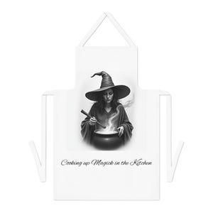 Witchy Cooking Apron | Handcrafted Adult Apron for Home Chefs | Magical Kitchen Gift | Halloween Apron, Chef Gifts, Kitchen Decor, Unique