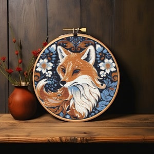 Fox (2) Nature Landscape Cross Stitch Pattern - Instant Digital Download
