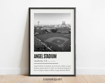 Angel Stadium Poster, Los Angeles Angels Poster Print, MLB Stadium Poster, Sports Poster, Mid Century Modern, Baseball Fan Gift Print