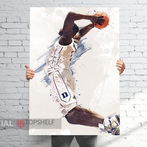 Zion Williamson New Orleans Poster/Canvas | Basketball Man Cave Art, Sports Room Decor, Fan Gifts, Digital Download
