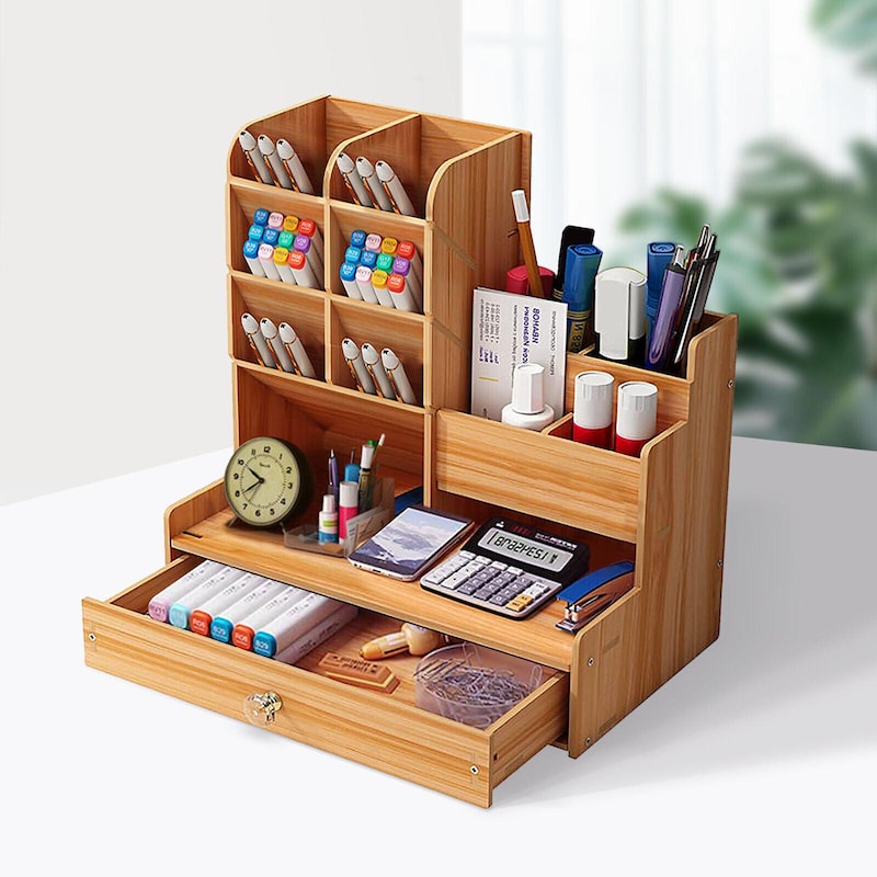 Wooden Desk Tidy Etsy UK wooden-desk-tidy-etsy-uk