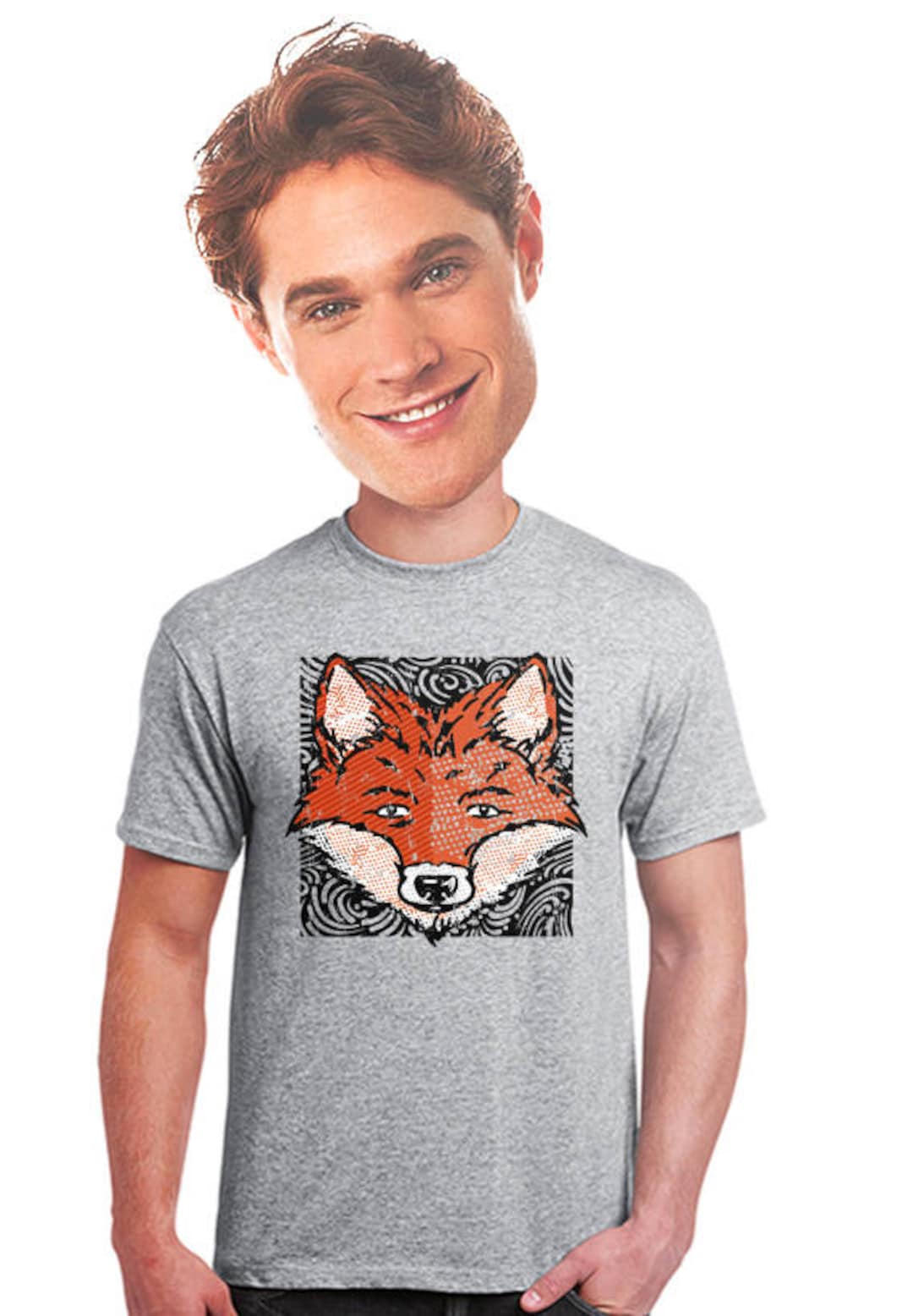 Fox Tshirt, Red Fox, Foxy, Quirky Fox Tshirt, Cool Fox Illustration