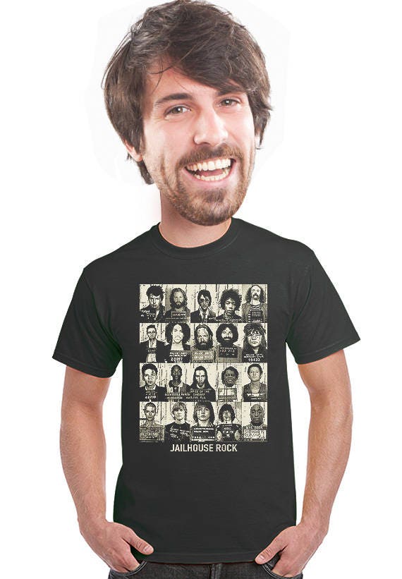 Rock and Roll T-shirt Rock Star Mugshot 