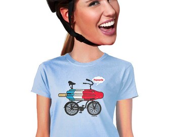 biking shirt gifts for cyclist bicyclist ice cream Popsicle lovers women critical mass specialized cool edgy for geeks hip college students