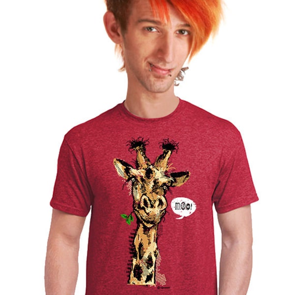 giraffe t-shirt mens fun animal t-shirt fans of original artistic designs giraffes africa animals tee for geek nerd college teens dad  x-4xl