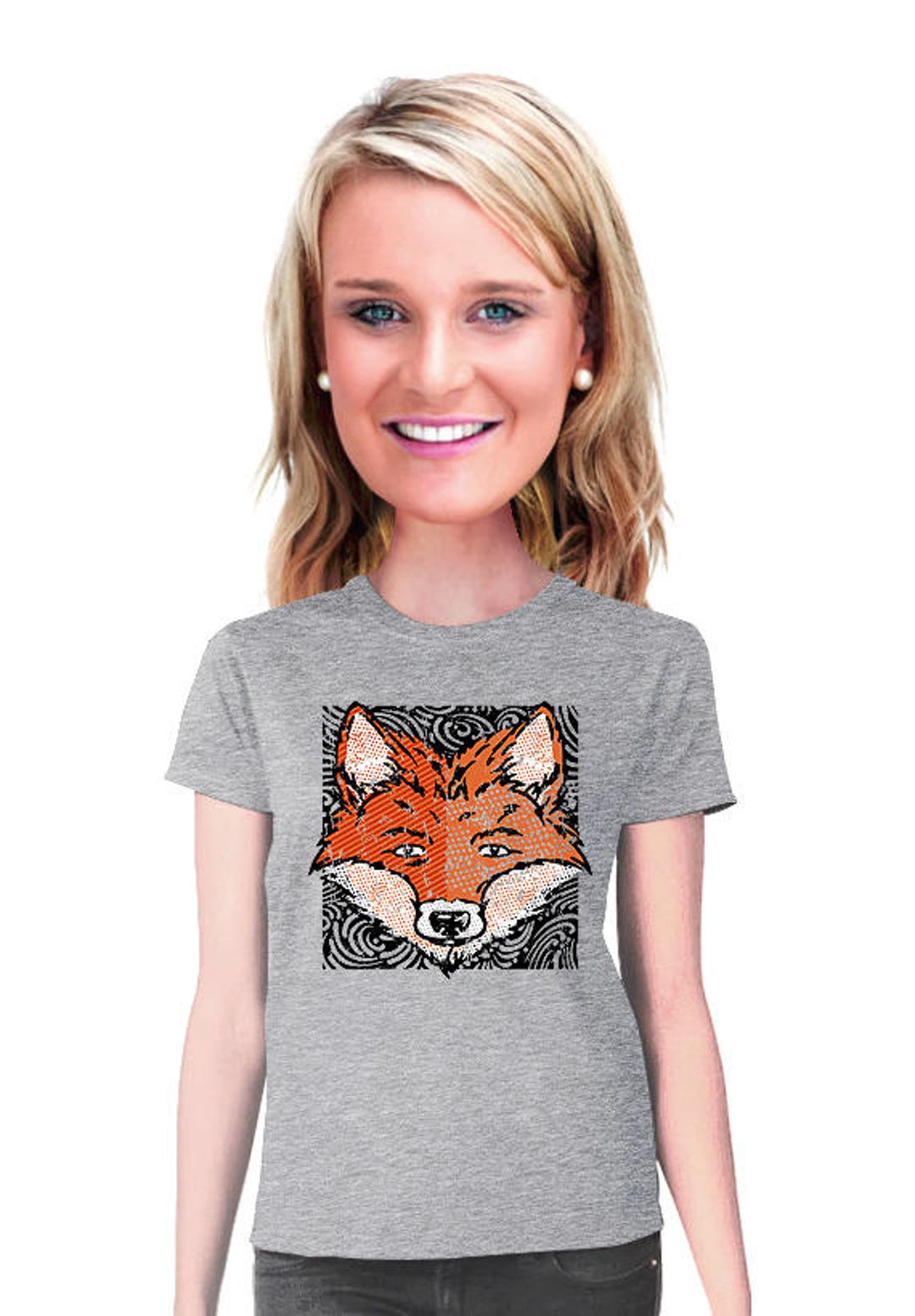 Fox Tshirt, Artsy Graphic Tee, Quirky, Edgy Tshirt Design, Foxy T