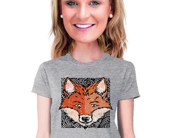 fox t-shirt, artsy graphic tee, quirky, edgy t-shirt design, foxy t-shirt, whimsical tee, gift for animal lovers, graphic design fan, s-2xl