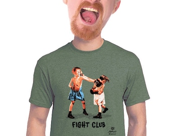 fight club t-shirt, boxing shirt, funny athletic tee, vintage graphic, fight tee, skater design, lowbrow, cool, edgy, quirky, 2-4xl