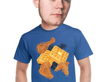 chicken and waffles t-shirt geeky nerdy kitschy gift for foodie breakfast soul food fan drunk food funny fast food t-shirt 2-4xl