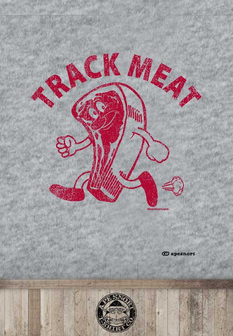 Meat T-shirt Funny Track Meat Geeky Gift for Runner - Etsy