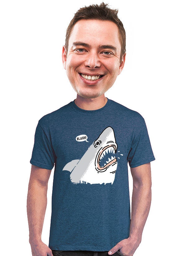 Shark Shirt, Great White Shark T-shirt, Funny Beach Design