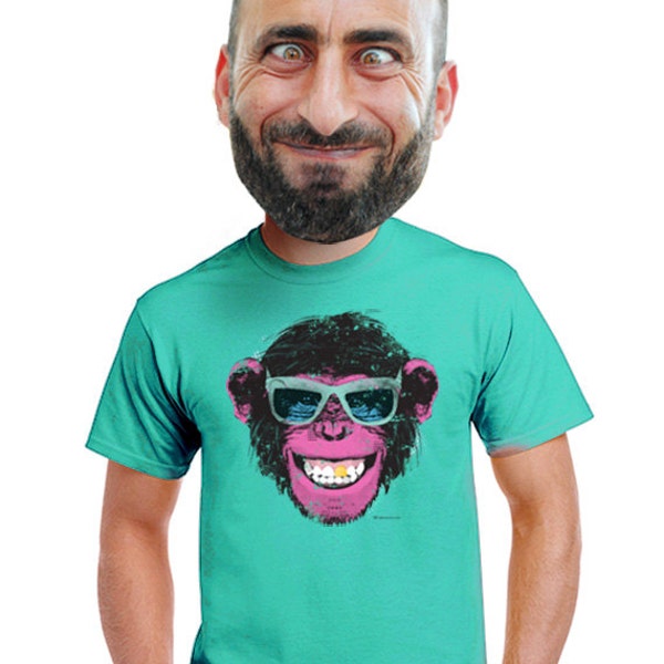 funny monkey t-shirt chimp shirt fans of apes gorrillas chimps monkeys trendy geekery t shirt edgy fun nerdy hip cool t-shirts