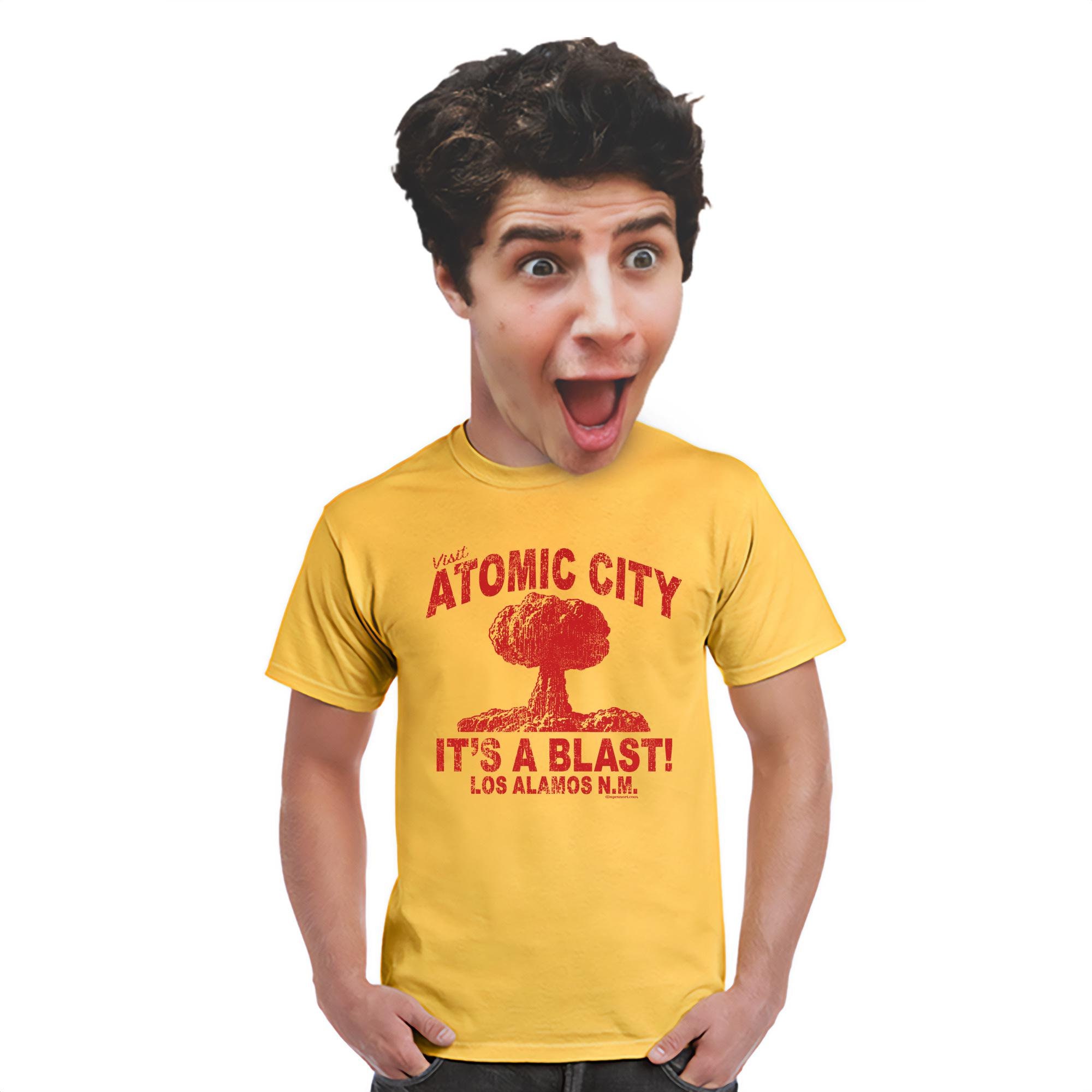 Atomic City, It's A Blast T-Shirt. Retro Nuclear Cloud Tee Atomic City, It's A Blast T-Shirt. Retro Nuclear Cloud Tee