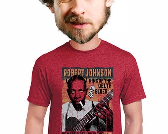 robert johnson, t-shirt, band t-shirt, blues music. musician gift, blues fan gift, guitar legend, musical graphic tee, delta blues, s-4xl