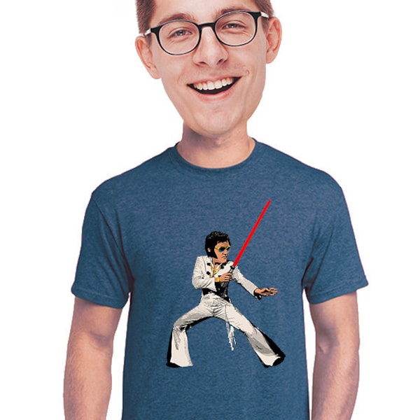 elvis t-shirt, funny star wars tee, gift for people who like elvis, geeky, geeky graphic tee, quirky gift, for star wars fan, geekery, s-4xl