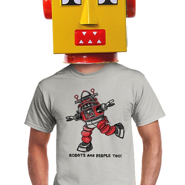 robot t-shirt for geeky fans of robot toys robots and robotics sc-fi gift for comic book fan gamers nerdy student science fiction t-shirt