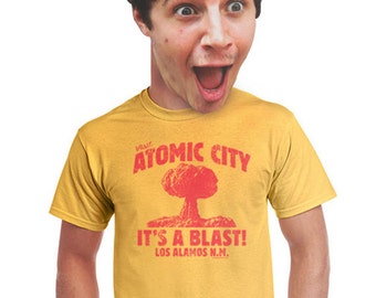 los alamos, new mexico, atomic city, t-shirt funny, retro, mens t-shirt, geeky, atomic bomb t-shirt, nuclear explosion, vintage insp. s-4xl