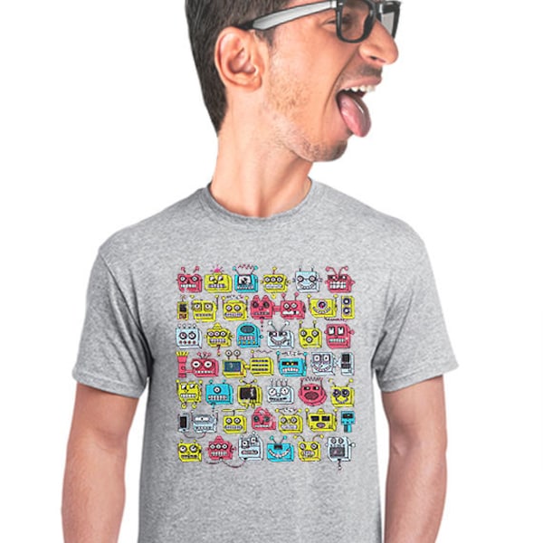 Govern The Bots T-Shirt Black Robot Tee
