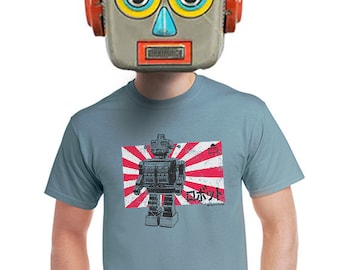 robot t-shirt geeky japanese robot t-shirt mens nerdy robot tee vintage toy robot retro toy for gamers toy collector and robot fans s-4xl