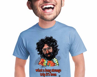 Jerry Garcia t-shirt, grateful dead shirt, rock and roll, classic rock music, for deadheads, funny tee, music tee, long strange trip, s-4xl