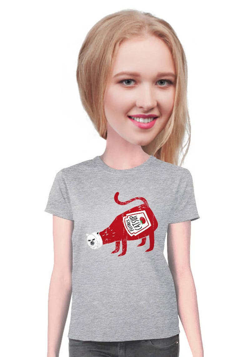 Cat Tshirt Gift for Cat Lovers Kitty Catsup Tshirt for Etsy