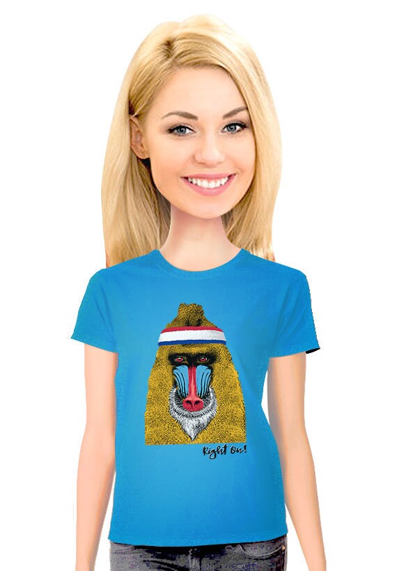 Mandrill Cute T Shirt For Women Geeky Monkey Gift Fun Tee Etsy