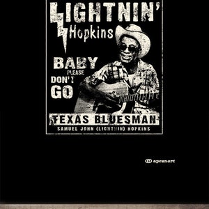 Blues T-shirt, Lightnin' Hopkins, Blues Music, Band T-shirt, Rock ...