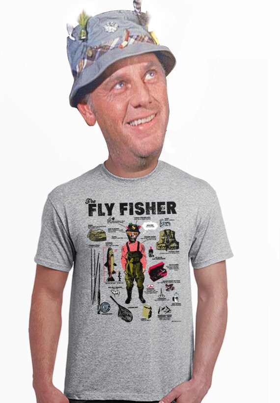 Fishing T-shirt Mens Fishing Equipment Trout Fish Fisherman Gift