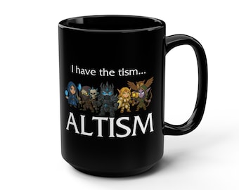 ALTISM Gamer Mug – Funny MMO RPG Alt Character Coffee Cup