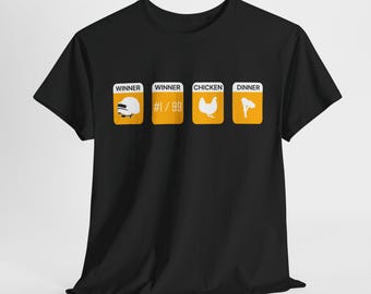 Winner Winner Chicken Dinner Shirt – Funny Battle Royale Gamer T-Shirt for PUBG & FPS Fans