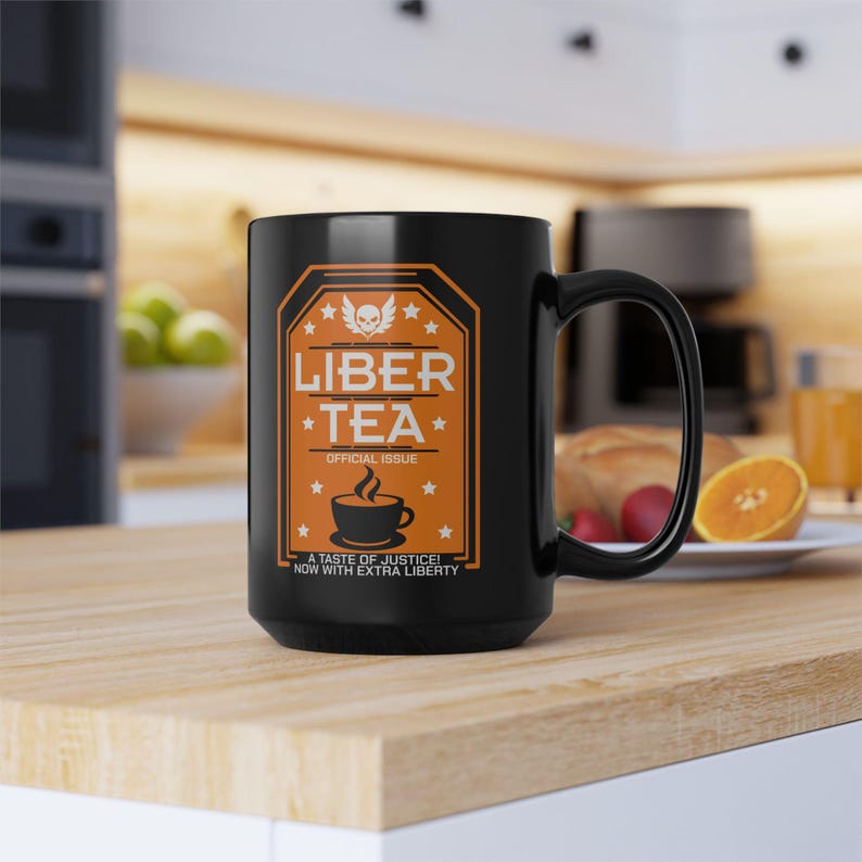 Liber-Tea Mug - A Taste of Justice, Now With Extra Liberty -Funny Parody Tea Pun Gift, Freedom Mug for Tea Lovers, Patriotic Coffee Cup image 2