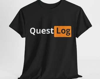 Quest Log Shirt  Funny RPG Gamer T-shirt for MMO, DnD  Video Game Fans