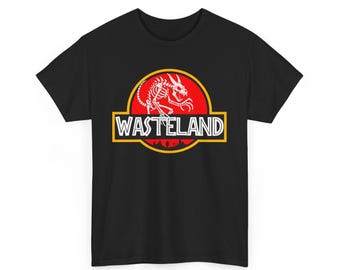 荒野の恐竜パロディTシャツ｜レトロな終末世界Tシャツ