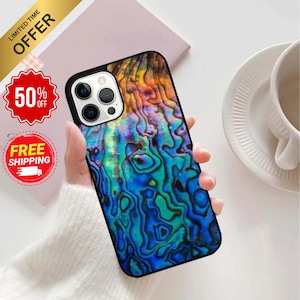 Abalone Shell iPhone Case: Ocean Texture Shockproof TPU Cover