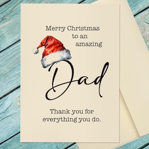 Dad Christmas Card / Christmas Card For Father / Child to Dad Christmas Card / Custom Christmas Card