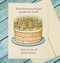 Getting Old Birthday Card \/ Sometimes a Picture Speaks For Itself \/ Humorous Birthday Card  \/ Getting Older \/ Custom Option Card