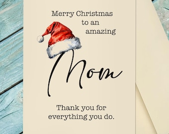 Mom Christmas Card / Christmas Card For Mother / Child to Mom Christmas Card / Custom Christmas Card