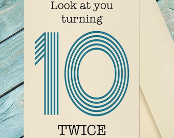 Personalised 20th Birthday Card Large Or Giant 20 Birthday Card For Boy Girl Son Daughter - View #4