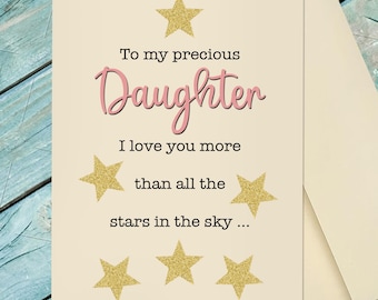 Funny Appreciating Daughter Card / Funny Daughter Card / Mom to Daughter / Dad to Daughter / Card for Daughter / Custom Option Card