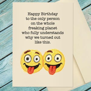Birthday Greeting Card / Person Who Understands Me Card / Humorous Birthday Card  / Funny Birthday Card / Custom Option Card
