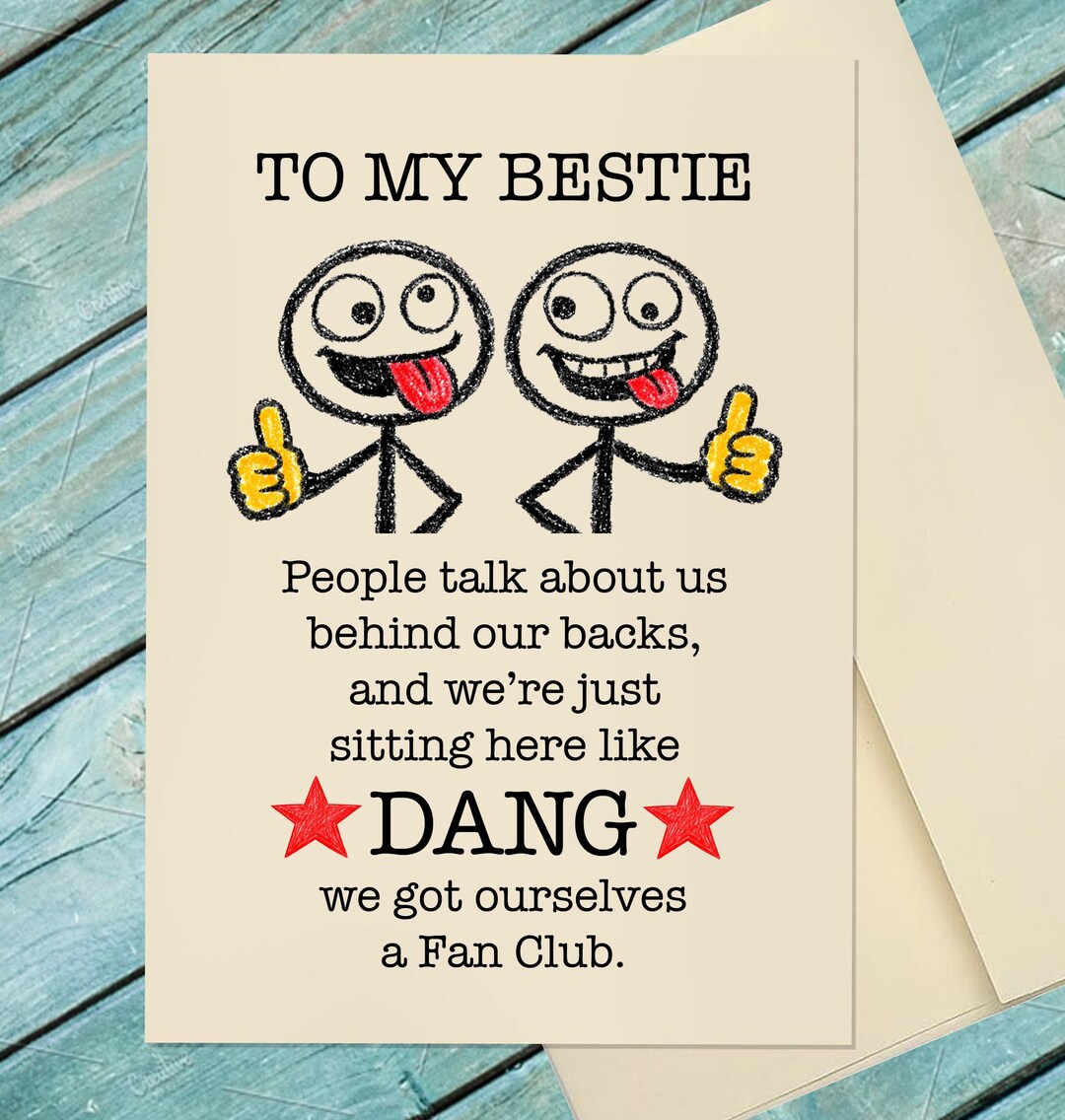 Funny Friendship Card / Funny Card for a Friend / People Talk About Us ...