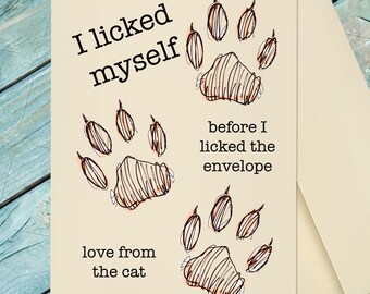 Cat Card / Card From the Cat / Custom Option Card