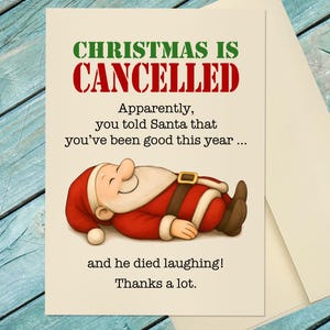 Funny Christmas Greeting Card / 2025 Christmas Card / Santa Christmas Card / Funny Santa card / Custom Christmas Card